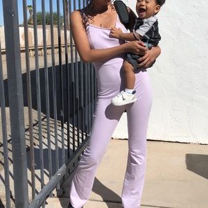 Urban outfitters Gingham purple jumpsuit